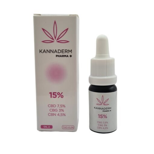 Aceite Kannaderm Oil 2 al 15% - Regulación del Ciclo Menstrual con CBD Full Spectrum