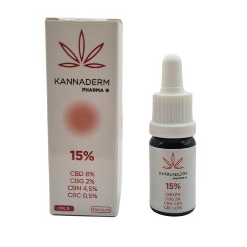 Aceite Kannaderm Oil 5 al 15% - CBD Full Spectrum para relajación física, mental y alivio de la ansiedad