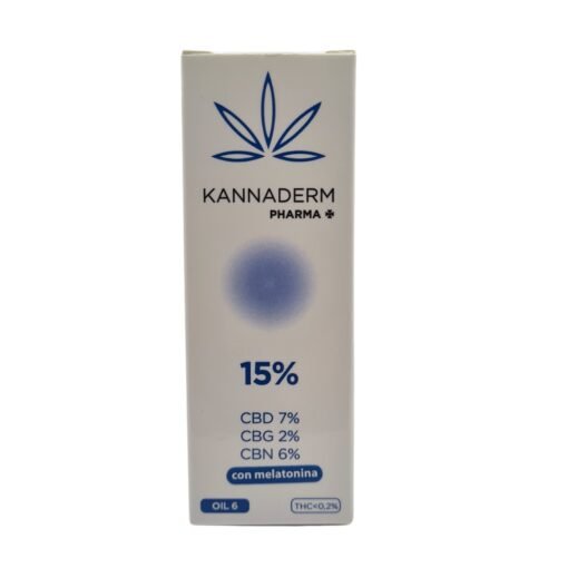 Aceite Kannaderm Oil 6 al 15% - CBD Full Spectrum y melatonina para mejorar el sueño y la relajación